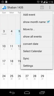 Hijri Calendar android App screenshot 3